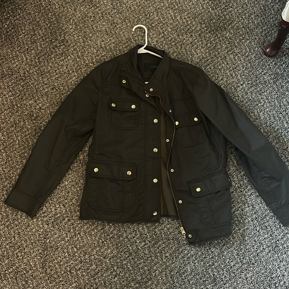 J. Crew Dark hunter green Jacket with Gold Accents
